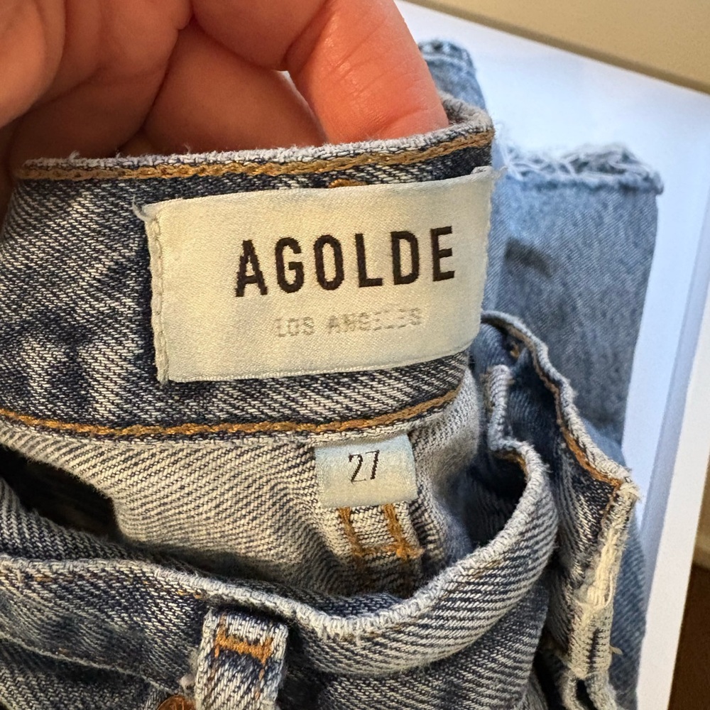 Agolde Jeans Riley High Rise Straight Crop - Picture 2 of 2